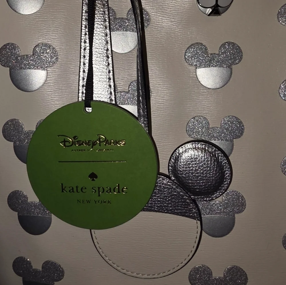 Disney Parks x Kate Spade NWT Platinum Mickey Icon Tote Set Dustbag Rare